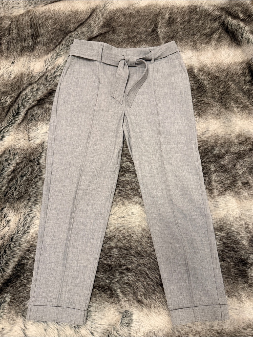 Dex Gray Tie-Waist Trousers